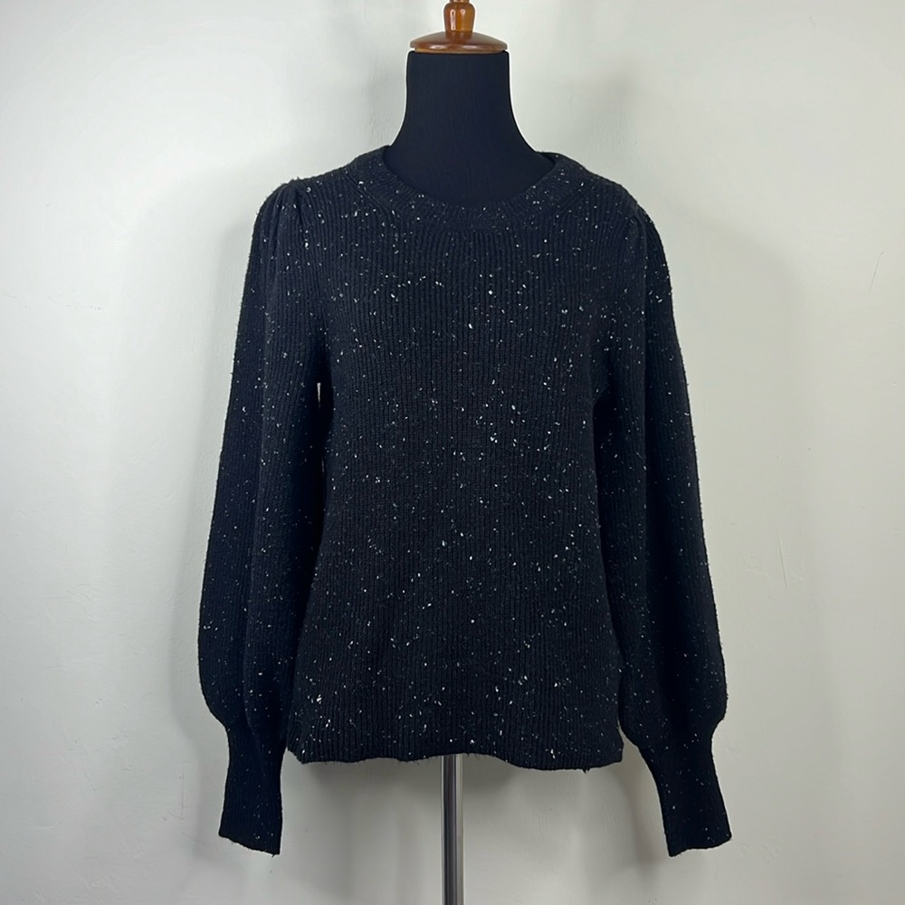 1. STATE Black Speckled Sweater M
